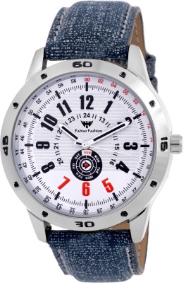 Fadiso fashion FF-011910-White Gents Unique Denim Chronograph Series Watch  - For Men   Watches  (Fadiso Fashion)