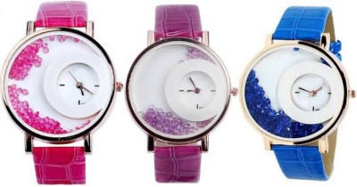 piu collection PC Maxre_Stylish Ladies Watch _Pack of Three Watch  - For Girls   Watches  (piu collection)