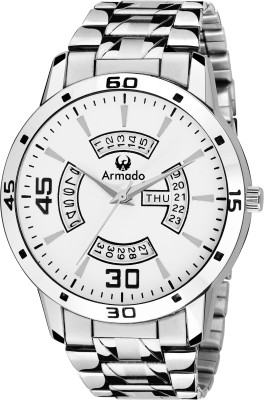 Armado AR-102-WHT Day And Date Watch  - For Men   Watches  (Armado)