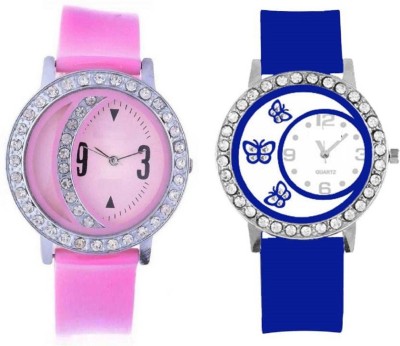 indium PS0221PS NEW GIRLS WATCH IN PINK ND BLUE WITH BUTTERFLY Watch  - For Girls   Watches  (INDIUM)