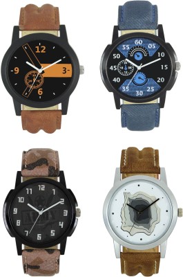 SVM Best Designer Fancy And Attractive Watch - For Men & Women (Pack Of 4) Watch  - For Men   Watches  (SVM)