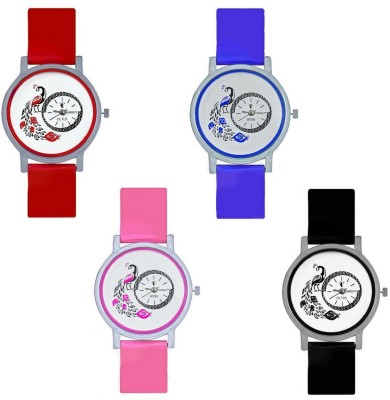 On Time Octus Octus Peacock Dial Combo Of 4-OTP006 Watch  - For Women   Watches  (On Time Octus)