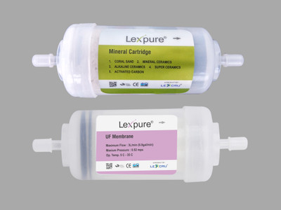 

lexcru Pokar RO Lexpure 4" inch UF Membrane original hollow Fiber 0.001 micron + 4" inch 5 Stage Mineral Cartridge + 4pcs Push Fit Elbow Suitable For All Brand RO Watar Purifier Solid Filter Cartridge(0.001, Pack of 2)