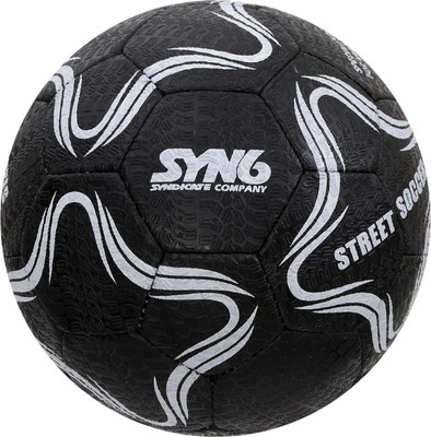 

SYN6 Street Soccer Ball Black, Made with recycled tyre, Excellent for Concrete and Hard grounds Football - Size: (Pack of 1, Black
