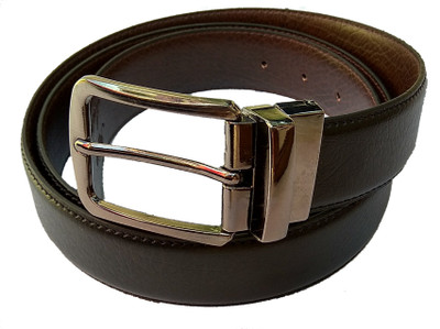 

preather Men Black Artificial Leather Belt, Black-a