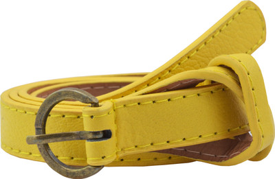 

Antiformal Women Casual, Party, Formal Yellow Artificial Leather Belt