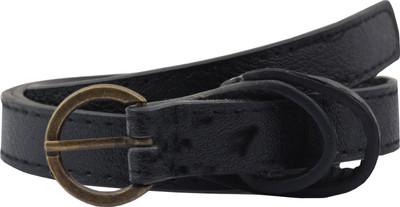 

Antiformal Women Casual, Party, Formal Red Artificial Leather Belt, Black