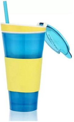 

Starbust Snackeez Multi Purpose Drink & Snack Travel Cups Mug 550 ml Sipper (Snackezz-ZBS11) 500 ml Sipper(Pack of 1, Multicolor)