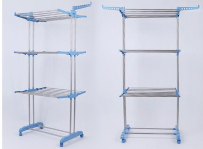 LAKSHAY Steel Floor Cloth Dryer Stand LAXET1(3 Tier)