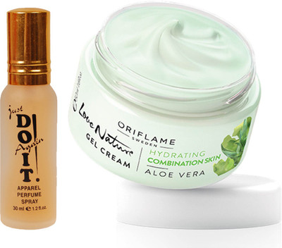 

Oriflame Sweden Love Nature Gel Cream Aloe Vera 50ml (32407) With Just Doit Parfume 30ml(Set of 2)
