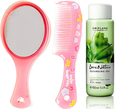 

Oriflame Sweden Love Nature Gel Cream Aloe Vera 150ml (32408) With Mirror Comb Set(Set of 3)