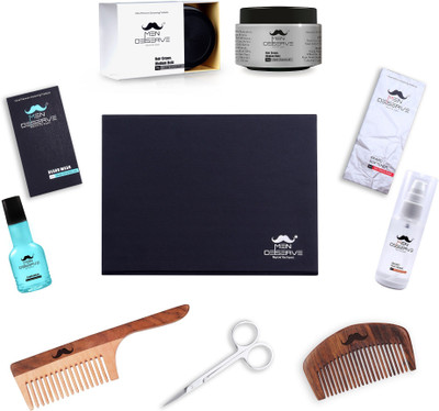 

MEN DESERVE Premium Beard Care and Hair Styling Gift Kit for Men(Set of 6)