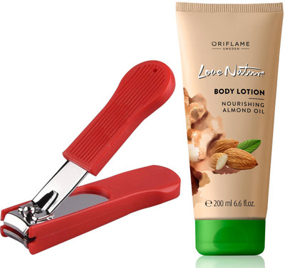 

Oriflame Sweden Love Nature Body lotion with Nourishing Almond Oil 200ml (32617) With Nail Cutter(Set of 2)