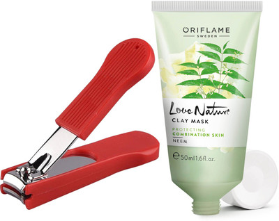 

Oriflame Sweden Love Nature Clay Mask Neem 50ml (32043) With Nail Cutter(Set of 2)