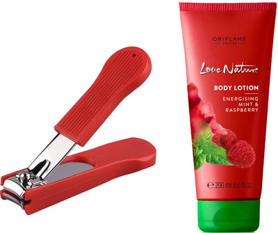 

Oriflame Sweden Love Nature Body Lotion with Energising Mint & Raspberry 200ml (32603) With Nail Cutter(Set of 2)