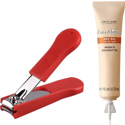 

Oriflame Sweden Love Nature Hair Oil for Dry hair with Wheat & Coconut Oil 250ml (32620) With Nail Cutter(Set of 2)