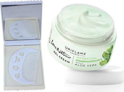 

Oriflame Sweden Love Nature Gel Cream Aloe Vera 50ml (32407) With Comb Mirror Set(Set of 3)