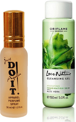 

Oriflame Sweden Love Nature Gel Cream Aloe Vera 150ml (32408) With Just Doit Parfume 30ml(Set of 2)