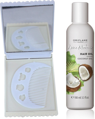 

Oriflame Sweden Love Nature Love Nature Hair Oil Coconut Oil 250ml (32626) With Comb Mirror Set(Set of 3)