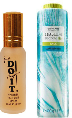 

Oriflame Sweden Nature Secrets Talc Cooling Breeze (400g) (25445) With Just Doit Parfume 30ml(Set of 2)