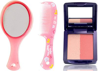 

Oriflame Sweden The ONE IlluSkin Blush 4g (Pink Glow - 30977) With Comb Mirror Set(Set of 3)