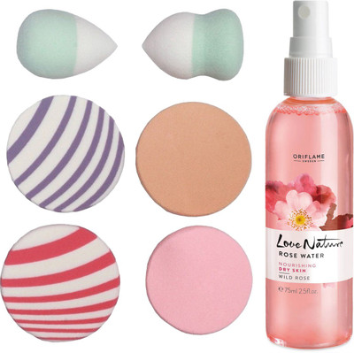 

Oriflame Sweden Love Nature Rose Water Wild Rose (32224) With Puff Sponge(Set of 7)