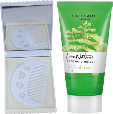 

Oriflame Sweden Love Nature Face Moisturiser Neem 50ml (32042) With Comb Mirror Set(Set of 3)
