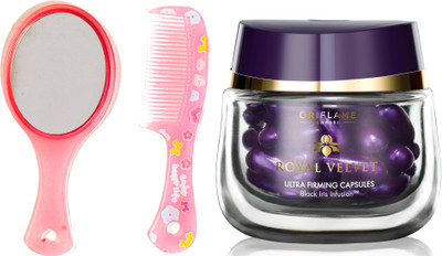 

Oriflame Sweden Royal Velvet Ultra Firming Capsules 28 pcs (24547) With Mirror Comb Set(Set of 3)