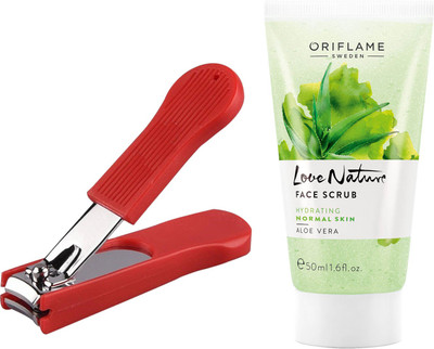 

Oriflame Sweden Love Nature Face Scrub Aloe Vera 50ml (32347) With Nail Cutter(Set of 2)