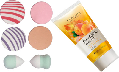 

Oriflame Sweden Love Nature Face Wash Peach 50ml (32221) With Puff Sponge(Set of 7)