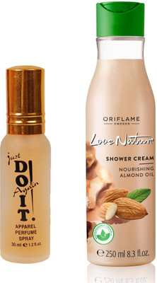 

Oriflame Sweden Love Nature Shower Gel with Nourishing Almond Oil 250ml (32616) With Just Doit Parfume 30ml(Set of 2)