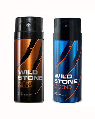 

Wild Stone Night Rider And Legend Body Spray - For Men(150 ml, Pack of 2)