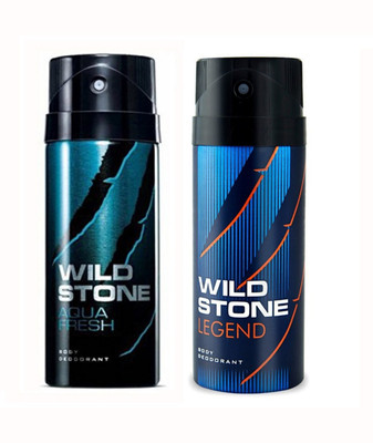 

Wild Stone Aqua And Legend Body Spray - For Men(150 ml, Pack of 2)