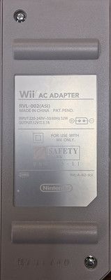 

Nintendo Original Wii Adapter (220V) Gaming Adapter(Standard Grey, For Wii)