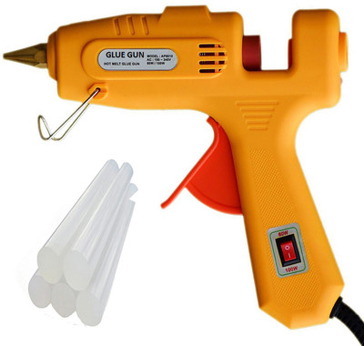 

OKASTA | 60 Watt | HIGH QUALITY |Leak Proof|With 4 STICK Heavy Hot Melt Glue Gun (Multi Color ) For Quick Repairs, Paper & Cloth High-Tech Professional Electronic Standard Temperature Corded Glue Gun(11 mm)