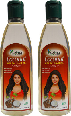 

KAZIMA Coconut Herbal Hair Oil (Pack of 2) Ideal For Reduces Hair Fall, Hair Fall control, Hair Growth & Dandruff (100ML) Hair Oil(100 ml)