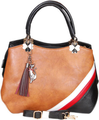 

AFFASHION Hand-held Bag(Brown, Black), Black;brown
