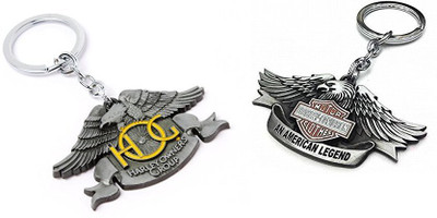 

Shubheksha Combo of 2 Harley Davidson Bike Silver Metallic Key Chain