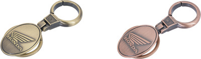 

Shubheksha Combo of Honda Logo Golden & Bronze Metallic Key Chain