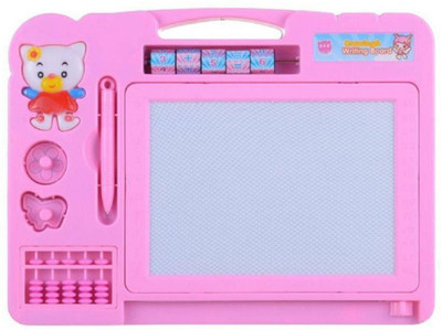 

DINAARKAN 2 IN 1 MAGNETIC DRAWING AND WRITING BOARD CUM SLATE WITH MAGIC PEN, MAGNETIC SEALS, CHALKS AND DUSTER(Multicolor)