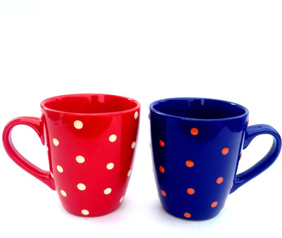 

Indeavour INDCR1900 Ceramic Mug(180 ml, Pack of 2), Multicolor
