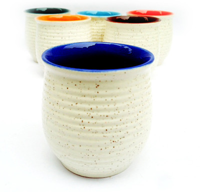 

Indeavour I1812 Ceramic Mug(180 ml, Pack of 6), Multicolor