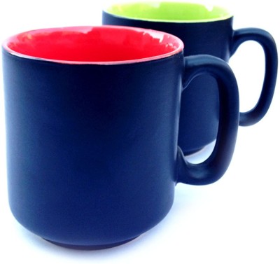 

Indeavour IND-1674 Ceramic Mug(180 ml, Pack of 2), Multicolor