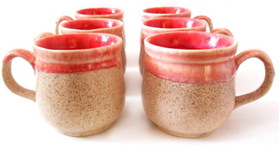 

Indeavour I1934 Ceramic Mug(180 ml, Pack of 6), Multicolor
