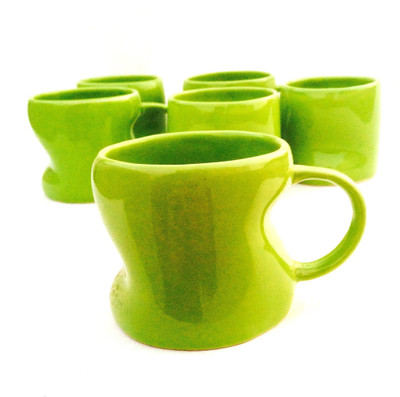 

Indeavour INDCR2020 Ceramic Mug(130 ml, Pack of 6), Green