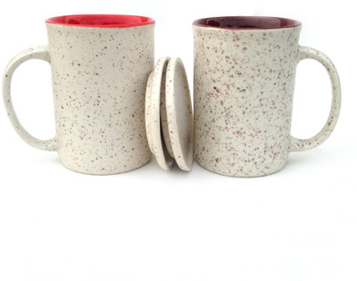 

Indeavour I1946 Ceramic Mug(180 ml, Pack of 2), Multicolor