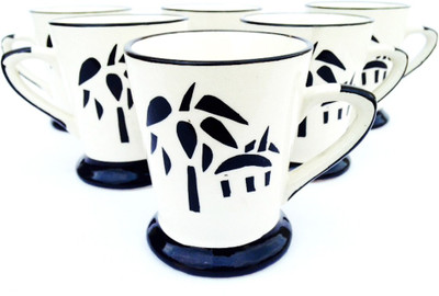 

Indeavour INDCR1828 Ceramic Mug(170 ml, Pack of 6), Multicolor