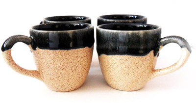 Indeavour I1930 Ceramic Mug(180 ml, Pack of 4), Multicolor