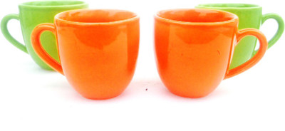 

Indeavour INDCR1830 Ceramic Mug(150 ml, Pack of 4), Multicolor