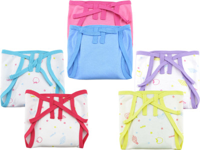 

Hatchlingz Newborn Padded Cloth Tie Knot Nappy, Pink